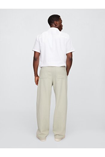 GAP Erkek Gri Gauze Baggy Easy Pantolon