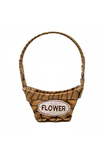 OEM Cos impletit cu toarta, Flower, 17x7x25 cm