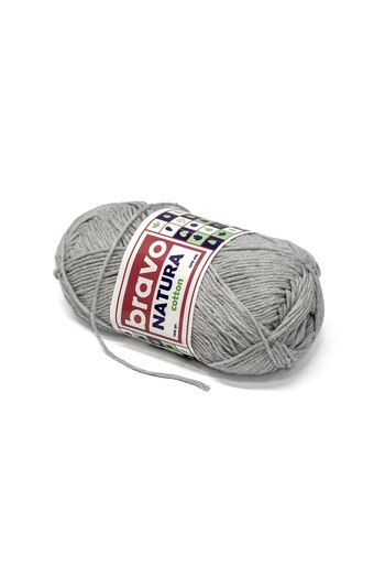 Bravo Natura %100 Cotton Yarn 100 Grams 200 Meters (Color Code: 106) Light Gray