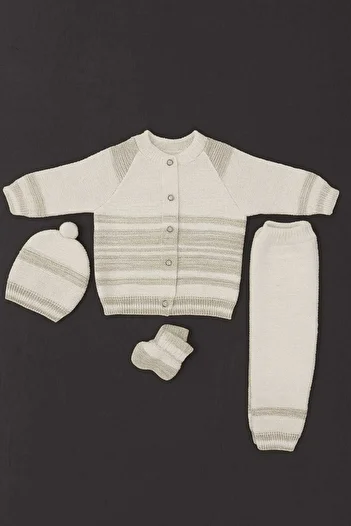 Cevval Baby Set with Booties, Hat, Cardigan and Pants
