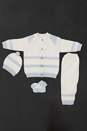 Cevval Baby Set with Booties, Hat, Cardigan and Pants
