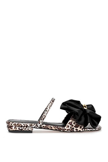 Ayakkabı Fuarı Elite Pm230 K202-1 Women's Flat Slippers Leopard