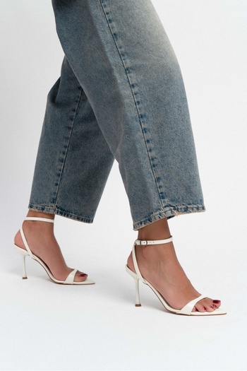 NİŞANTAŞI SHOES Sanny Sedef Matte Ankle Belt Detailed Women's Thin Heeled Shoes