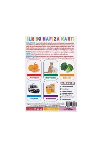 TABA GRUP 1475 Top 50 Hafiza Cards (Memory Game)