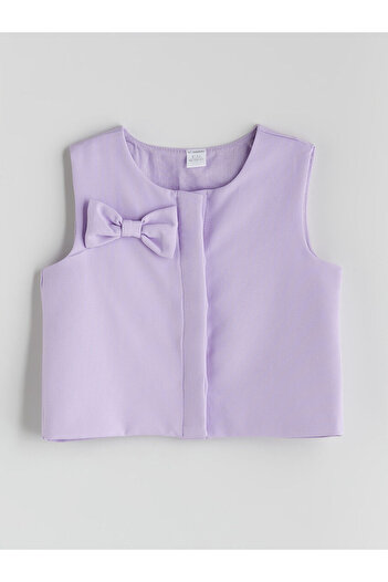 LC Waikiki Lcw Kids Lilac Bow Dobby Girl Blouse