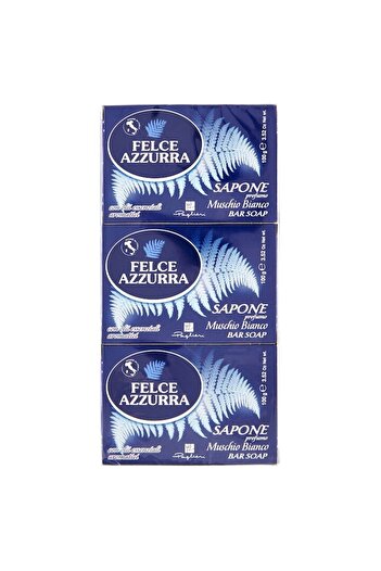 Felce Azzurra Set Solid Soap Felce Azzurra White Musk Fragrance, 3 pieces x 100g