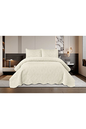 FIONNA.RO 3 Piece Velvet Duvet Cover Set - White