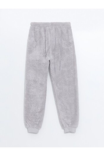 LC Waikiki Gri Beli Lastikli Pelüş Kız Çocuk Pijama Alt
