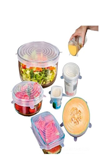 Special Action 6-Piece Freshness Preserving Silicone Cover Plate Pot Cover Cap