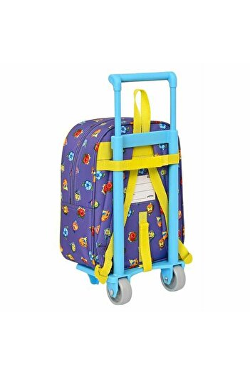 CLATRONIC SuperThings Guardians of Kazoom wheeled school backpack, purple-yellow, 22x28x10 cm