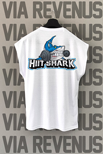 Vordevia Αθλητικό μπλουζάκι Hiit Shark Gym με εμπριμέ μηδενικό μανίκι Crew Neck