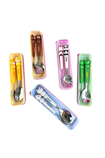 Banadabak Children's Fork and Spoon Set 1623 with Animal Figures (the Price Is for 1 Piece)