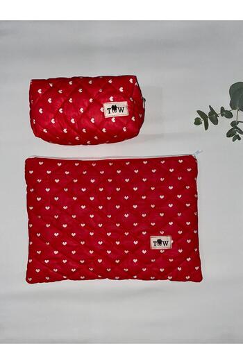 TALL WAY Heart Laptop Sleeve-Pencil Case Set (15-16 Inch)