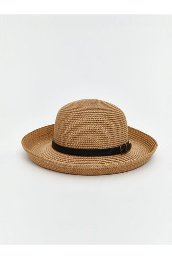 LC Waikiki New Season Leopard Patterned Women's Straw Hat - S5Ly68Z8