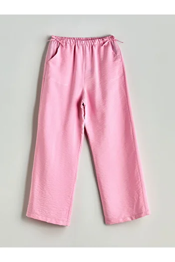 LC Waikiki New Season Elastic Waist Bow Detailed Girls' Trousers - S5Qe08Z4