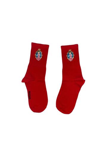 MYSCHOOL One pair of my school logo print long socks