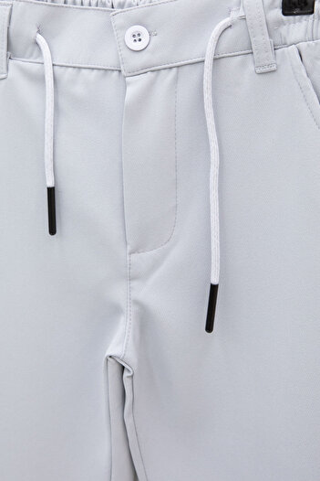 Cansın Mini Boy's Double Leg Gray Fabric Trousers 21142