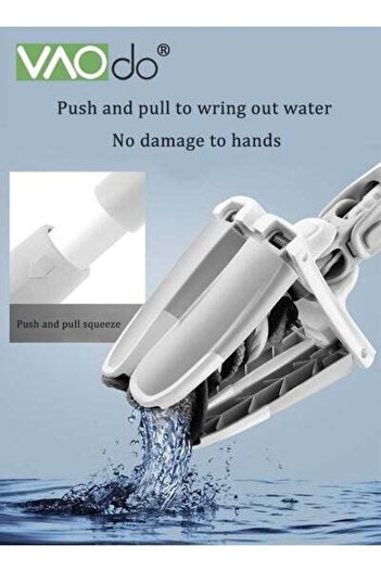 VAODO 8PCS Flat Mops 6PCS Mop Pads & Mops & Squeegees Floor Dusting Mop Wet & Dry Mops