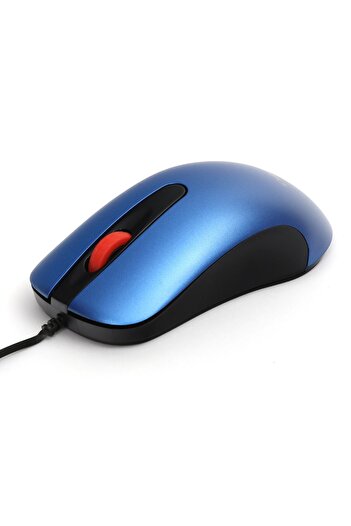 Omega Mouse USB, 45267 OM-520, cu cablu 1.2 m, 3 butoane, 1000 dpi, albastru cu negru