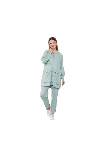 Levidor Hooded Zipper Closure Sports Suit