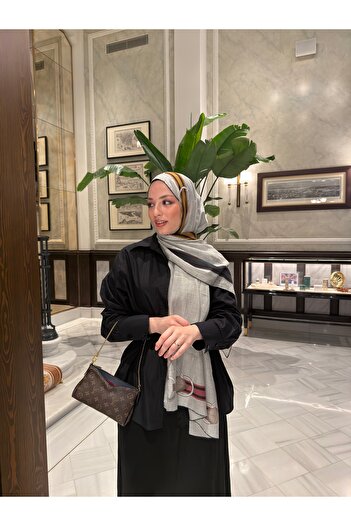 Lunora Stripe Cotton Silk Shawl