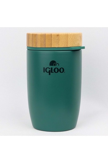 IGLOO Bamboo Food Jar 500ml Food Thermos Flask Green