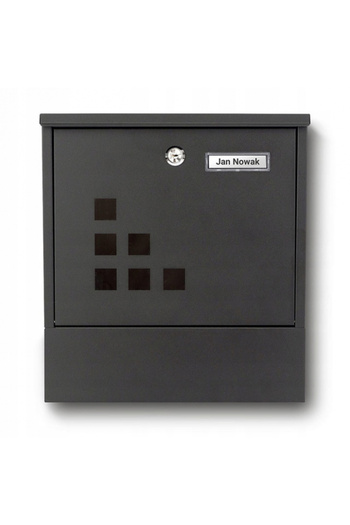VERDA Wall-mounted mailbox with fixing system, anthracite color SN3656-1