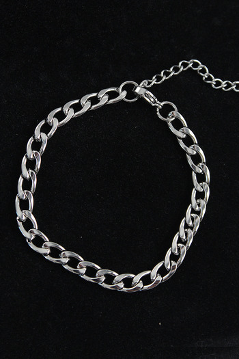 callerrons accessories Thick Classic Model Silver Color Men's Bracelet - Ebj250705W36419