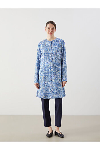 LC Waikiki New Season Women's Collar Patterned Tunic - S5G050Z8
