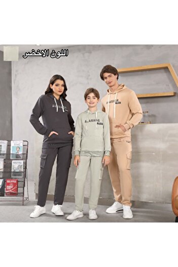 ALANAQA Boys' Winter Oversized Hoodie Set for Unisex, Ages 6-16 Years