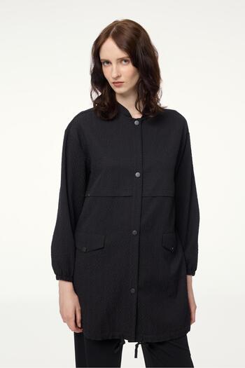 Zühre Patterned Black Sports Jacket C-0140