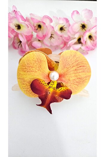 cityvision Orchid Flower Pearl Latch Buckle 10 cm Double Sided 1 Piece