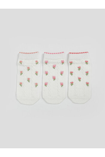 LC Waikiki Lcw Baby Floral Baby Girl Booties Socks 3-Pack (S5)