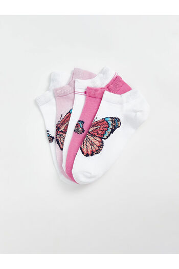 LC Waikiki Set of 5 Patterned Girls' Booties Socks