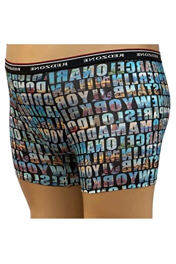 marufshop Ψηφιακό τυπωμένο μπόξερ με μοτίβο πόλης μεγάλου μεγέθους Lycra