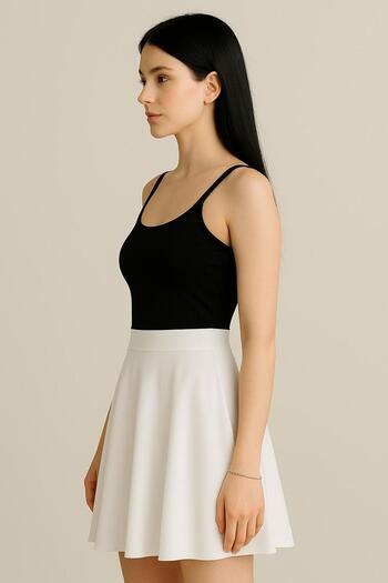 NOLYA MODA Women's Shorts Look Skirt High Waist Casual Style