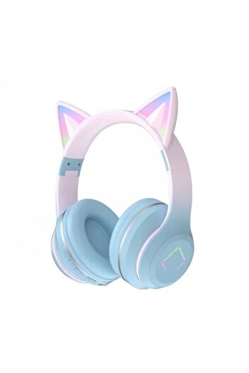 THD Over-ear headphones for children, J&amp;Y, wireless, foldable, light effects, pink