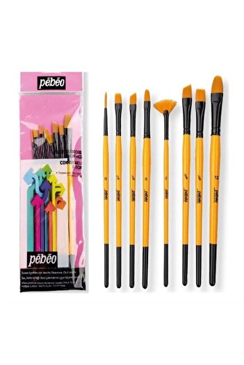 Pebeo Set-7 Set of 8 Brushes