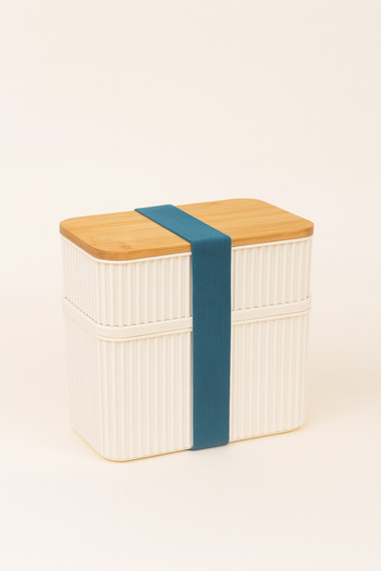 Mirilliahome Double Bamboo Lid Storage Container – Portable Food Container Set