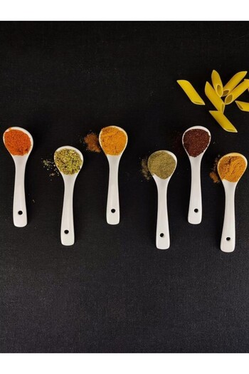 Special Action 6Pcs Lux Porcelain Tea Sugar Jam Spoon Coffee Teaspoon Dessert Spice Spoon