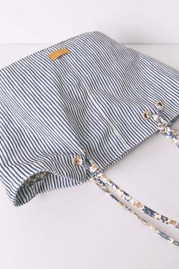 Women'secret Striped canvas shopper bag
