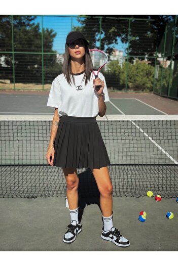 NK High Waist Pleated - Ace Pleats Skirt / Tennis Club Collection Black