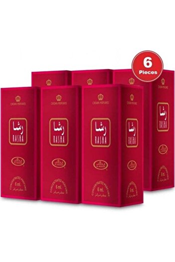 Al Rehab perfumes 6-Piece Rasha Concentrated Perfume Oil Without Alcohol 6ml