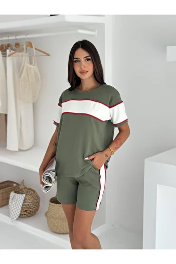 sportiness Garnish Soft Texture Modal Fabric Shorts Suit