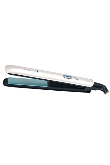 Remington Shine Therapy S8500 Straightening Iron, 230 degrees, LCD, White