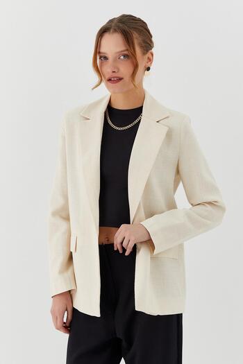 Shopping Shop Linen Blazer Jacket Natural