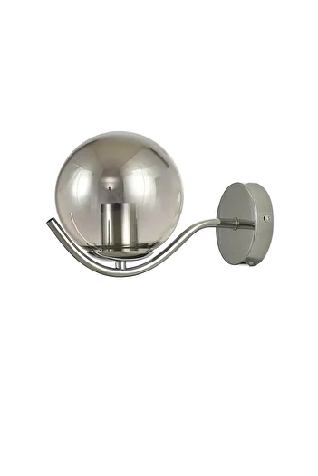 Avizemoda Ranya Sconce Smoked Glass Living Room Modern Wall Sconce (Chrome Plated)