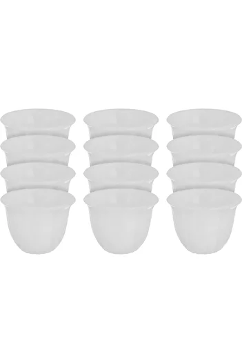 Alsaif Gallery Saif Gallery Porcelain Coffee Cup Set, 0.06 L, 12 Pieces - White