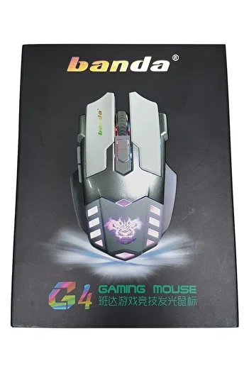 Banda Mouse Banda USB [ G4-W ] Gaming 6D - LED