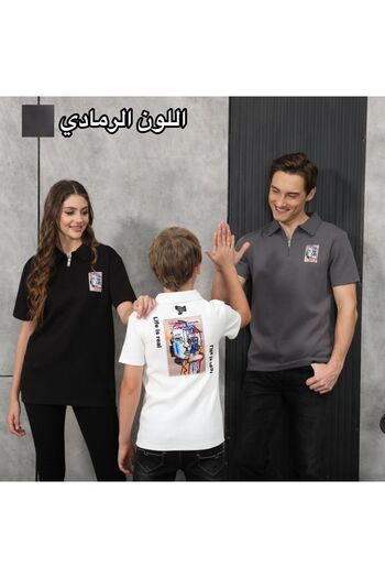 ALANAQA Boys' unisex polo shirts, ages 5-16 years